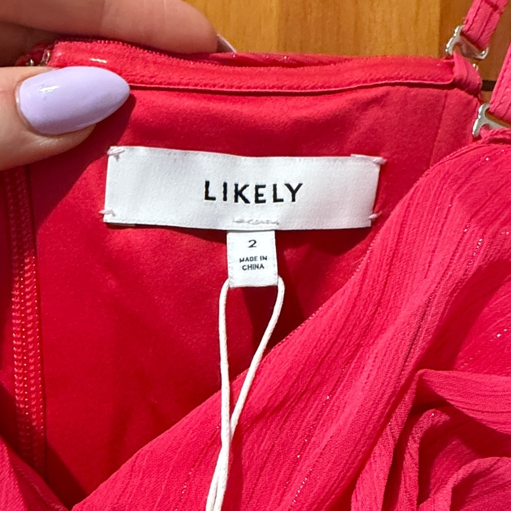 NWT Likely Clea Gown Raspberry Pink - Picture 6 of 8